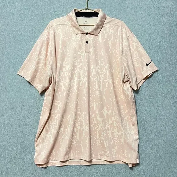 Nike Golf Men's Dri-Fit Vapor Graphic Polo Shirt Size XL Arctic Orange Pink - Picture 3 of 11